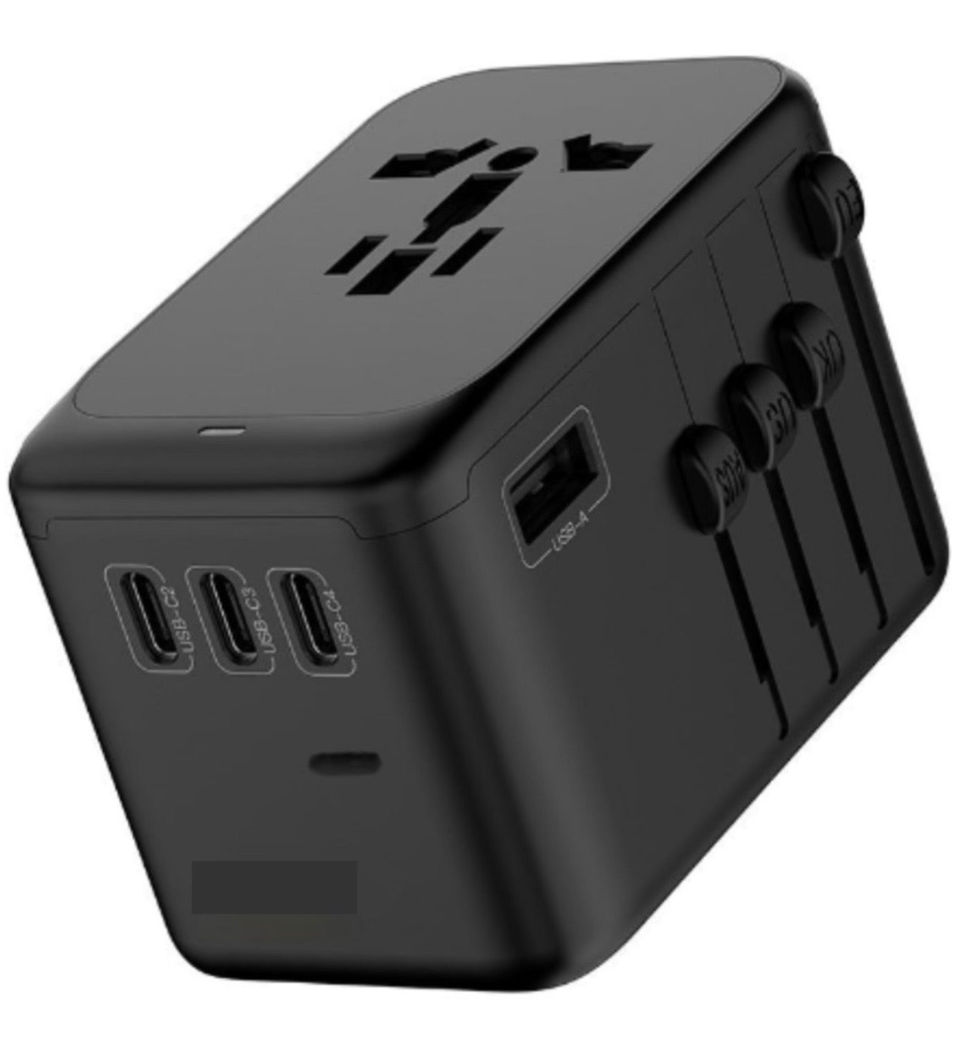 GaN Travel Adapter 100W — 4 Ports, Universal