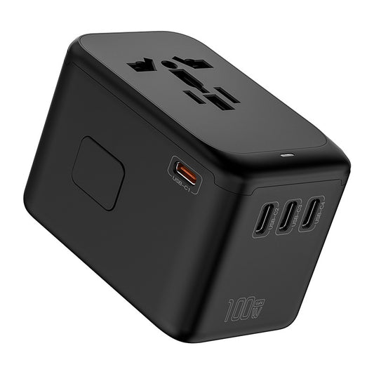 GaN Travel Adapter 100W — 4 Ports, Universal