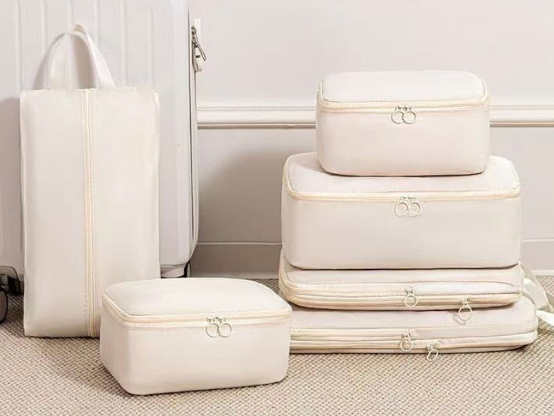 Packing Cubes Set — 6 Pieces, Compressible, Travel Ready
