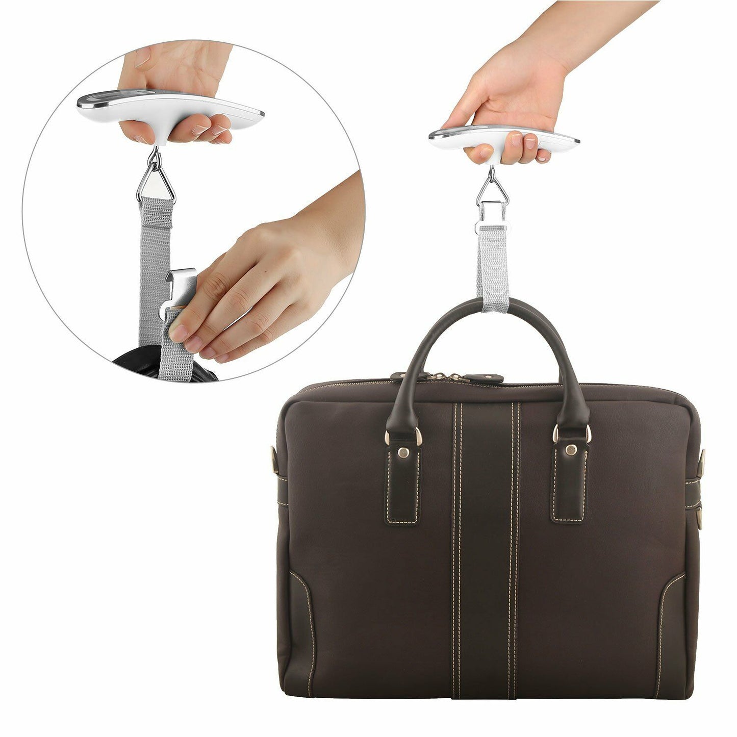 Digital Luggage Scale — 50kg, Backlit LCD